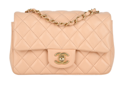 Rectangular Mini Flap, Lambskin, Beige, 27804408 (2019), AC/DB, 3*